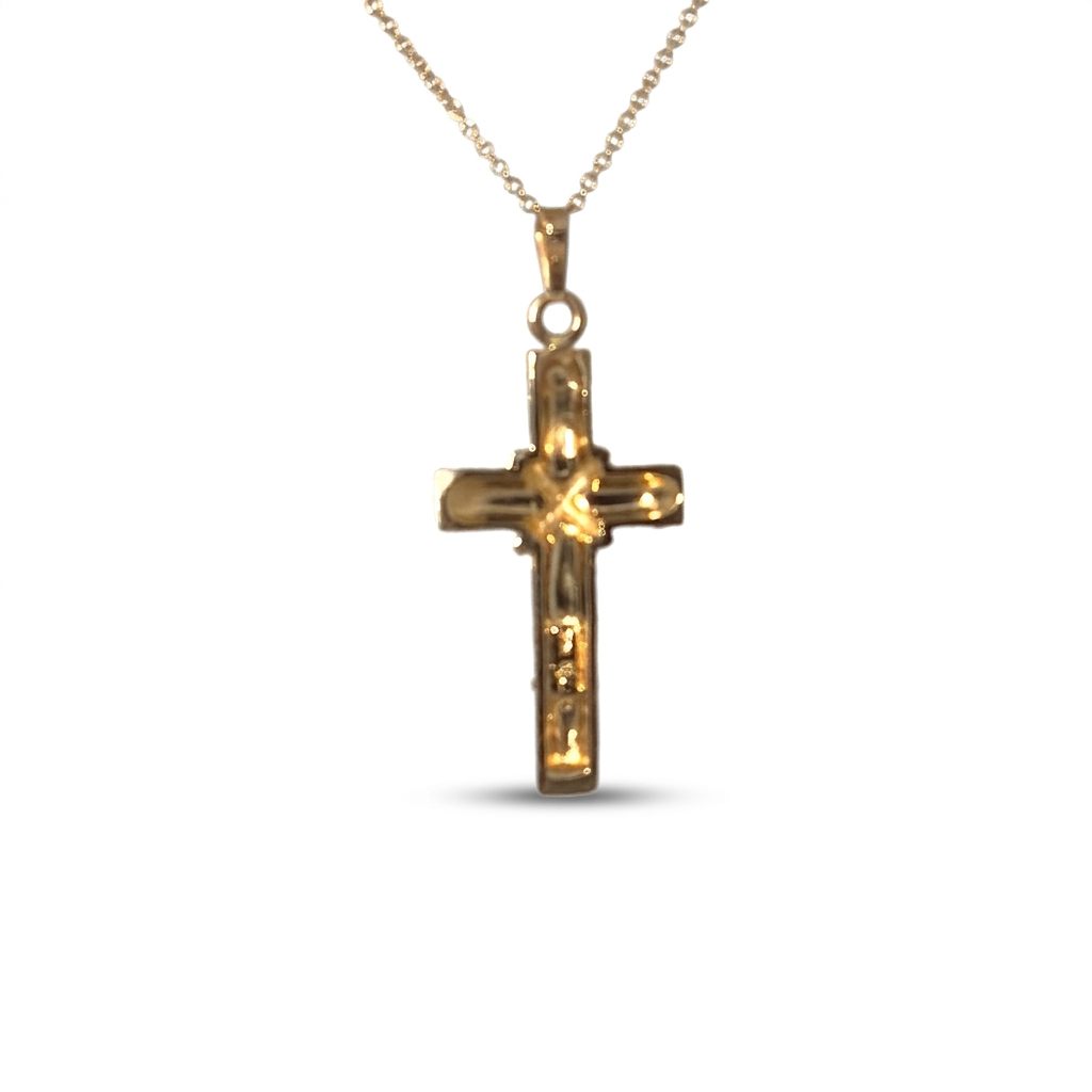 CROSS Pendant with Chain 14K Yellow Gold