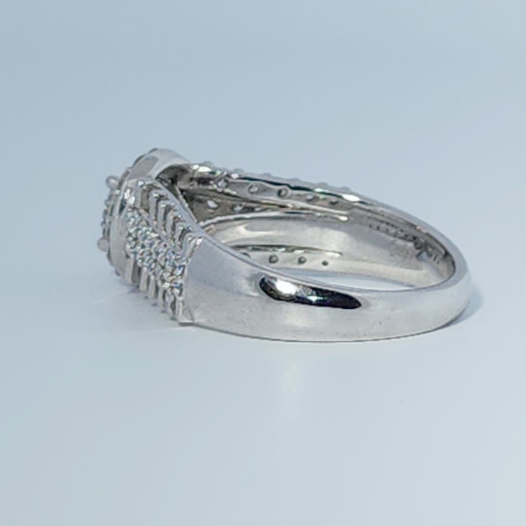 Diamonds Head, Cluster Solitaire Ring, Natural Diamonds(0.90 CTW) GH/SI1