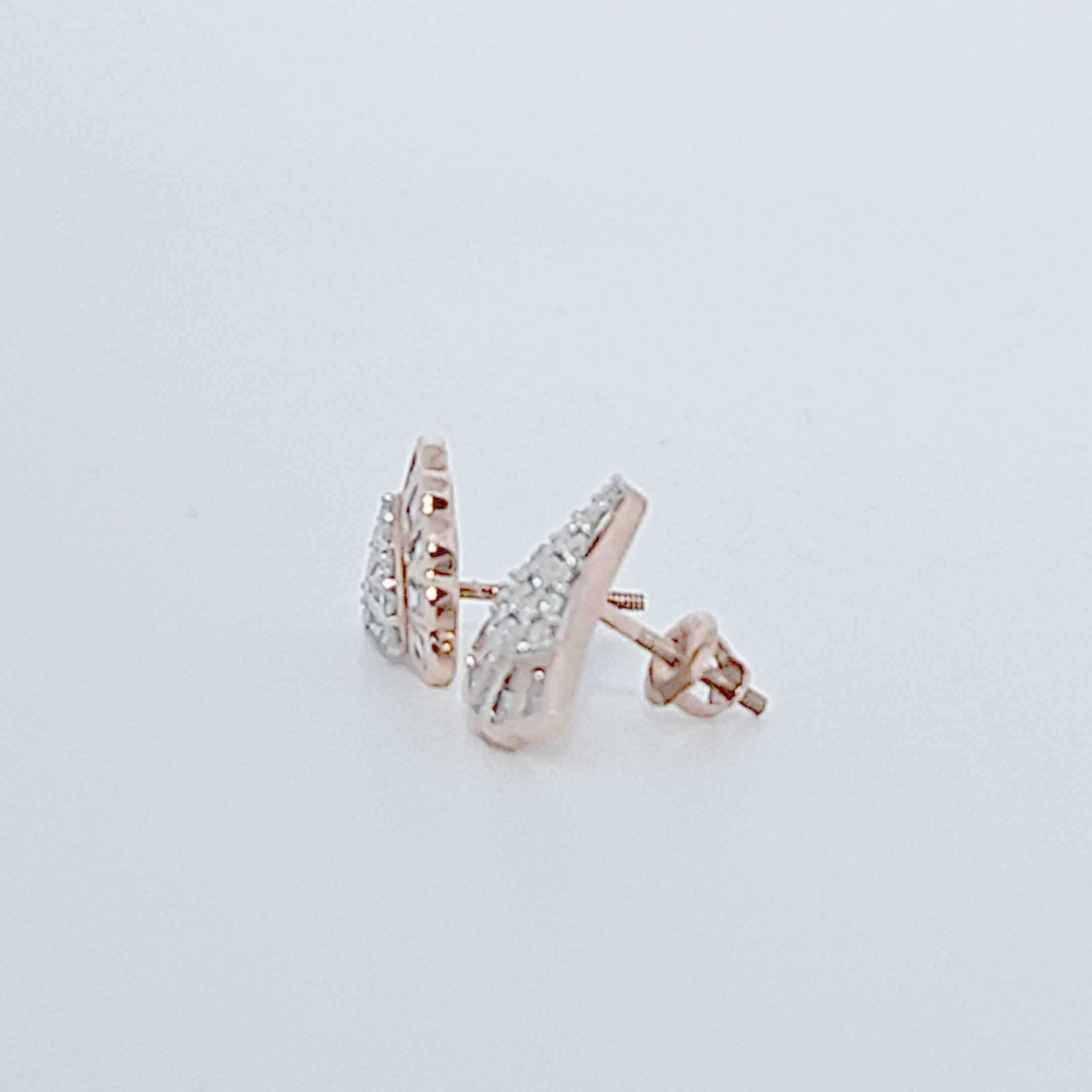 Flower Earring Studs, Natural Diamonds (0.50CTW), 10K Rose Gold