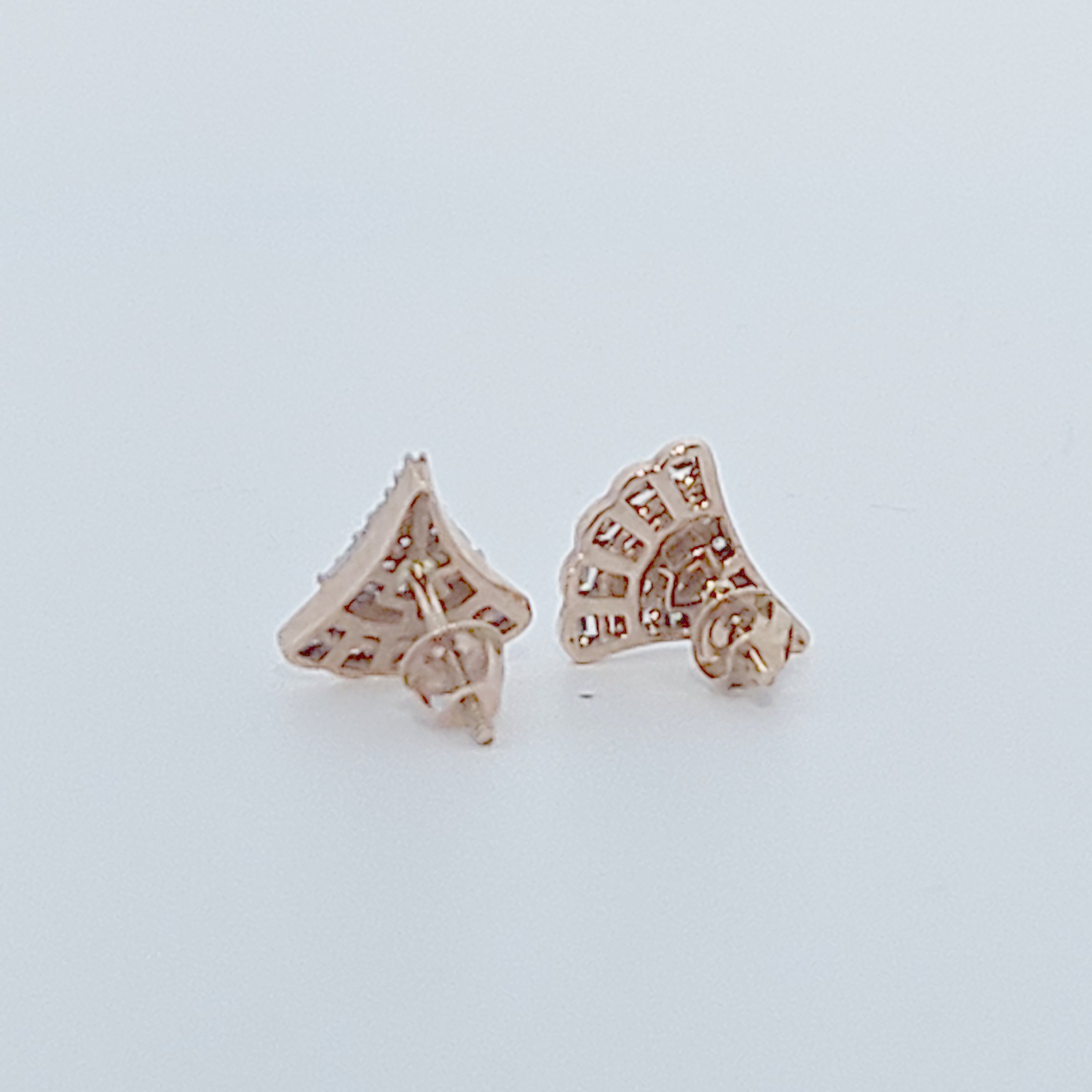 Flower Earring Studs, Natural Diamonds (0.50CTW), 10K Rose Gold