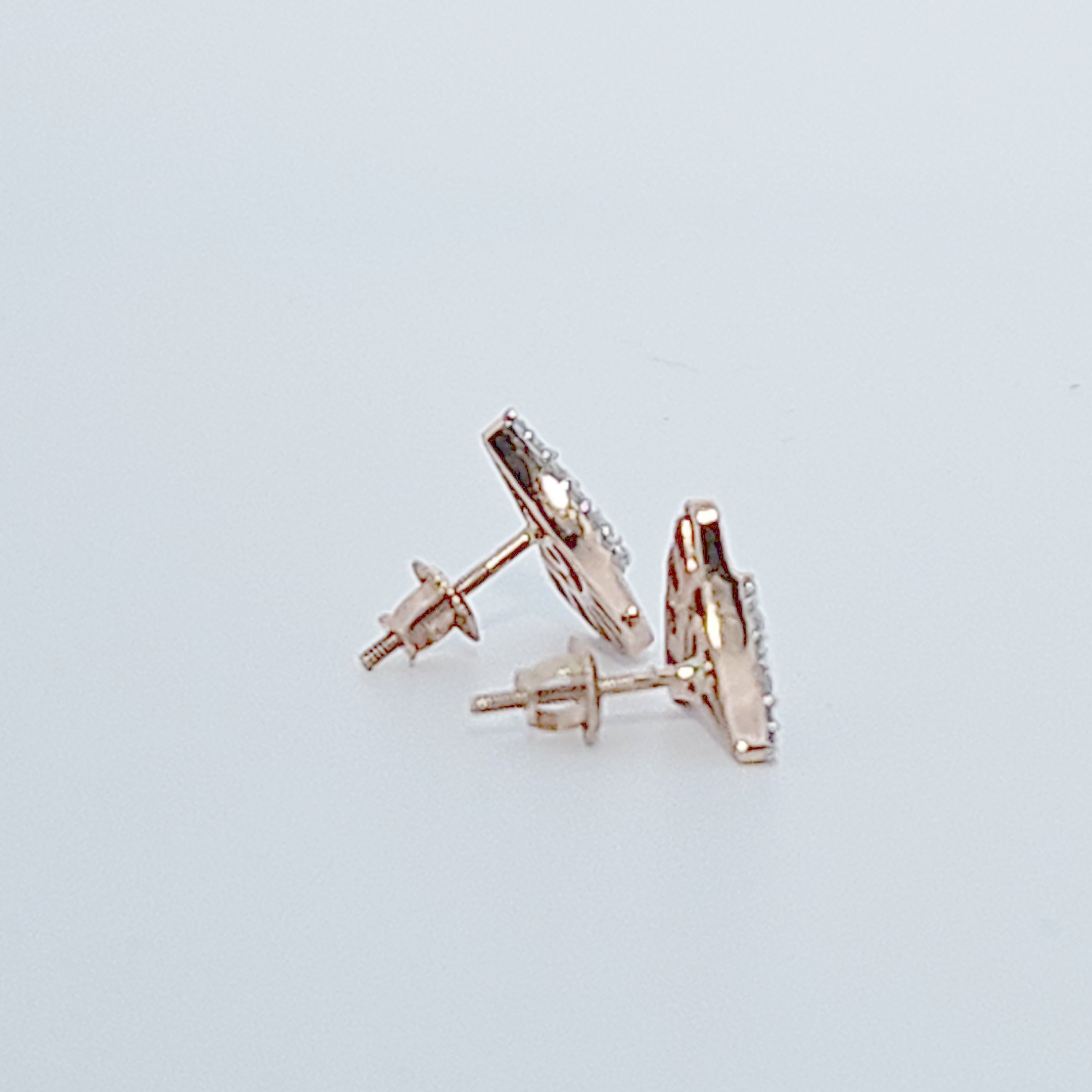 Flower Earring Studs, Natural Diamonds (0.50CTW), 10K Rose Gold