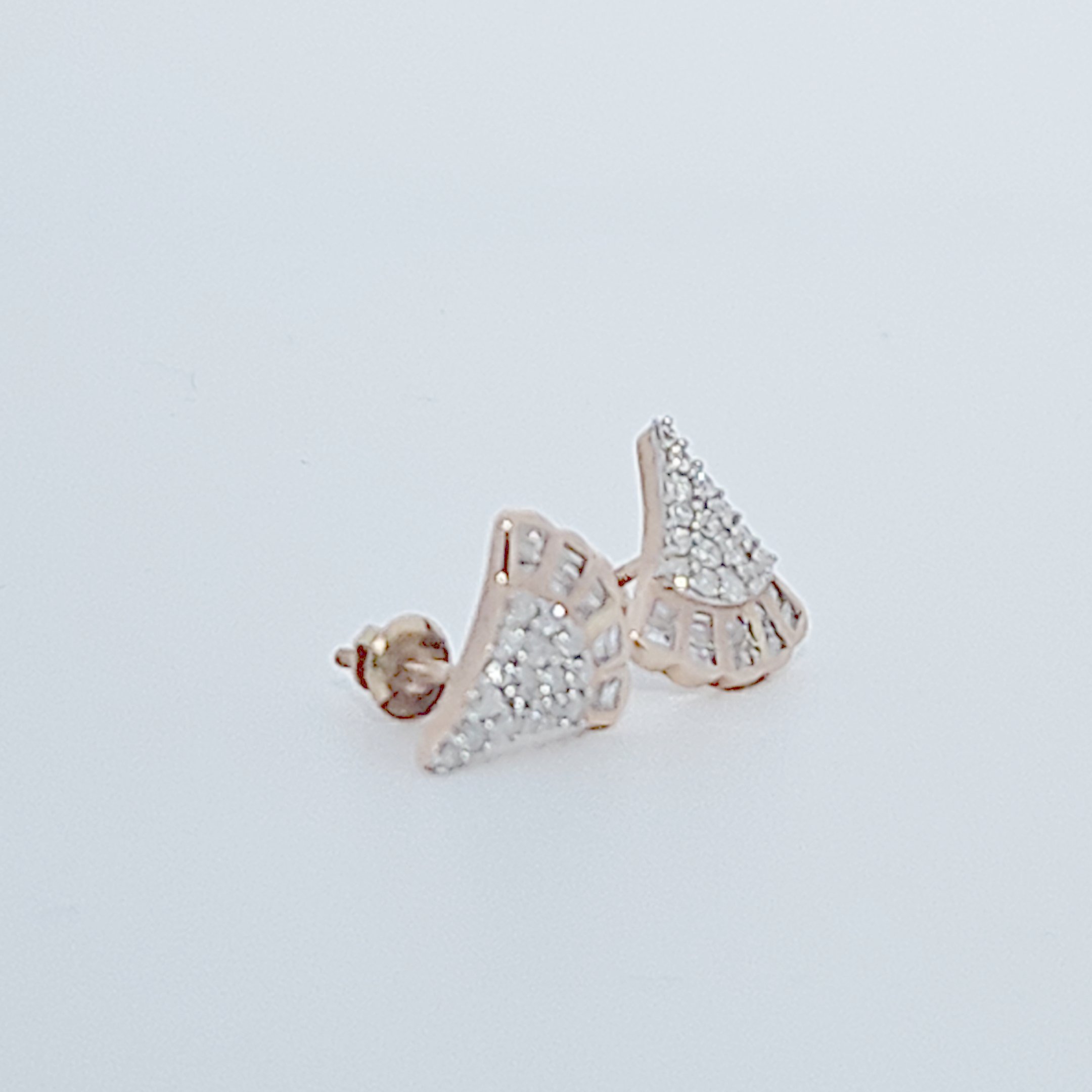 Flower Earring Studs, Natural Diamonds (0.50CTW), 10K Rose Gold