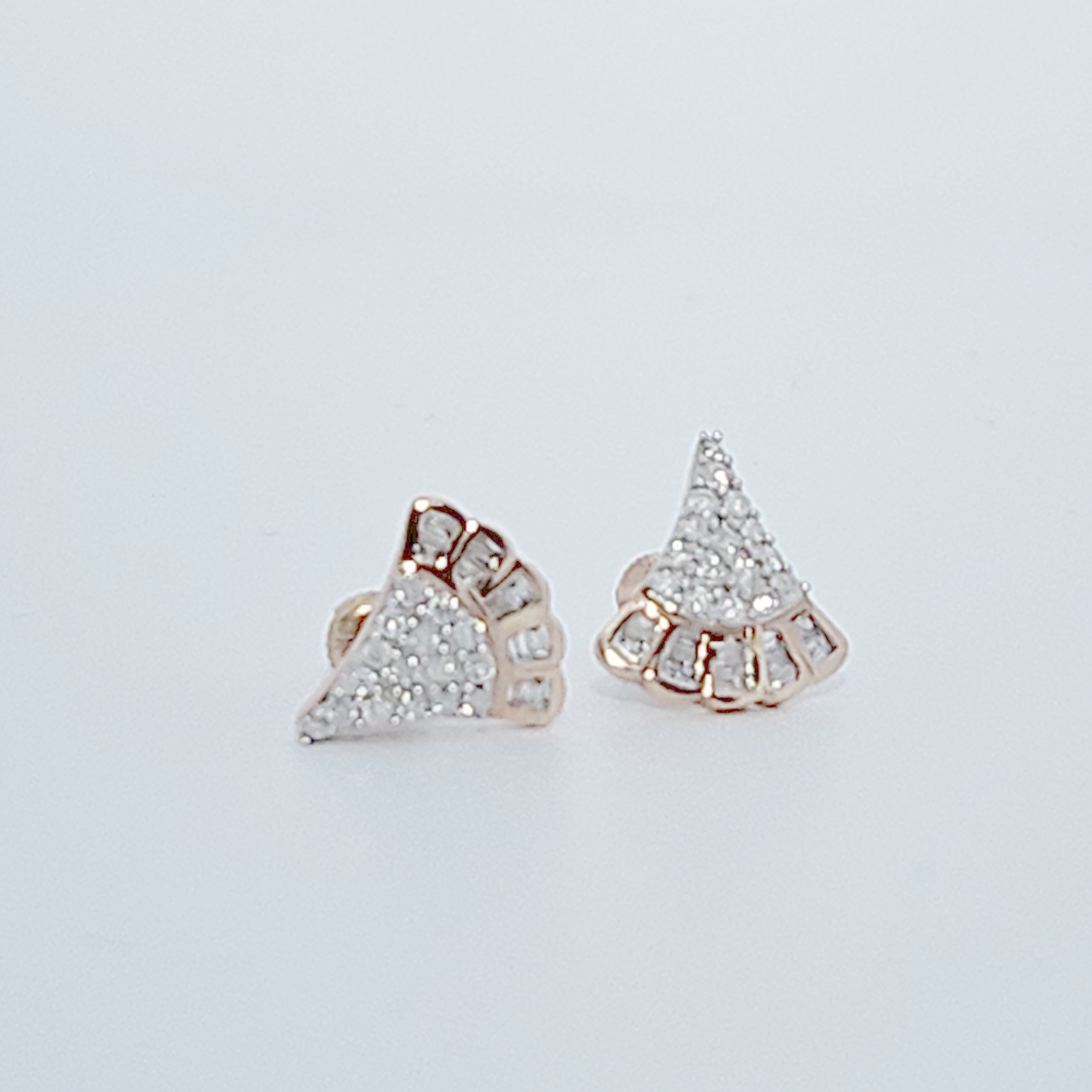 Flower Earring Studs, Natural Diamonds (0.50CTW), 10K Rose Gold