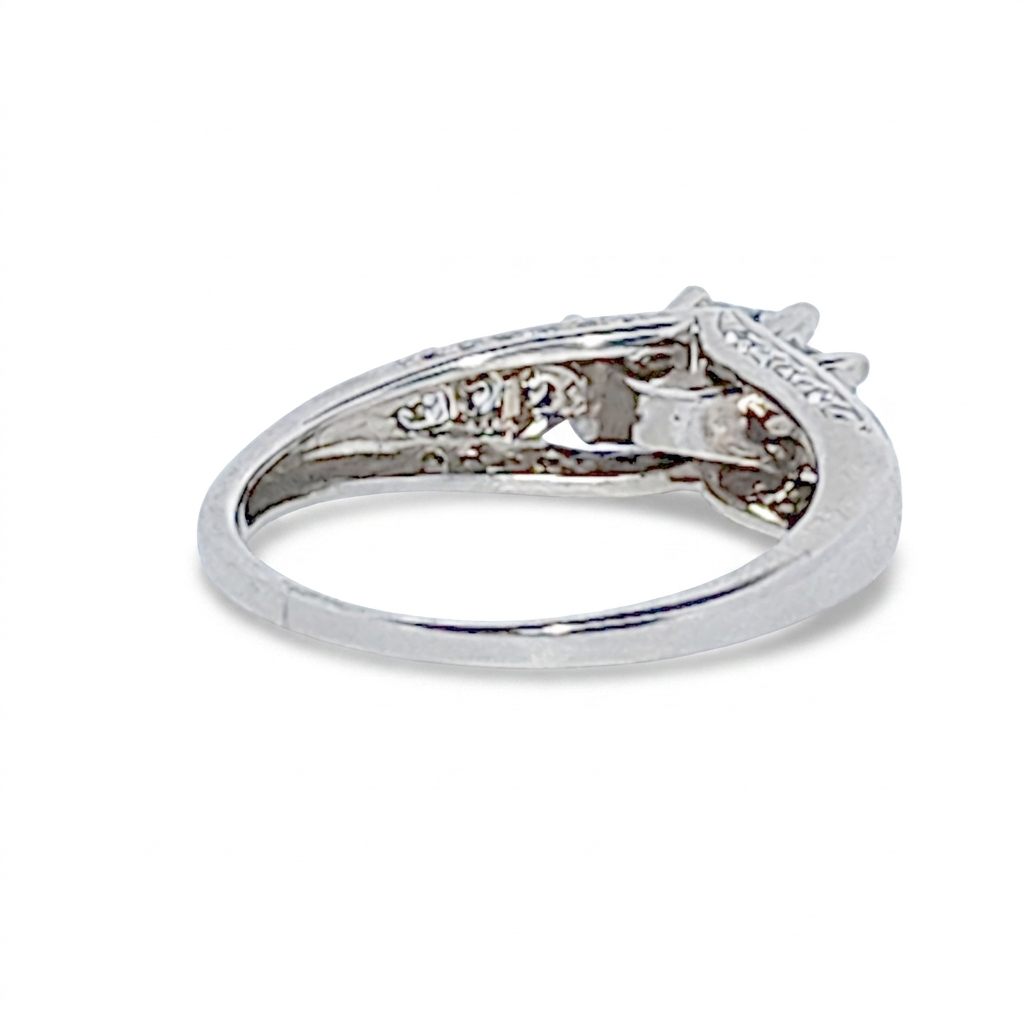 Princess cut Ring , Natural Diamonds (1.00CTW) G/I1, 14K White Gold, Size 7