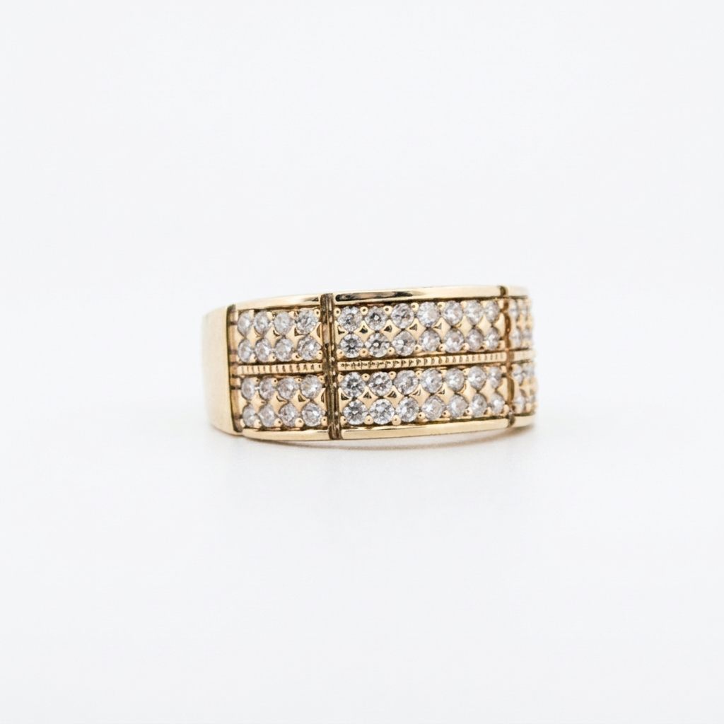 Gents Ring, Natural Diamonds (1.00CTW), 10K Yellow Gold