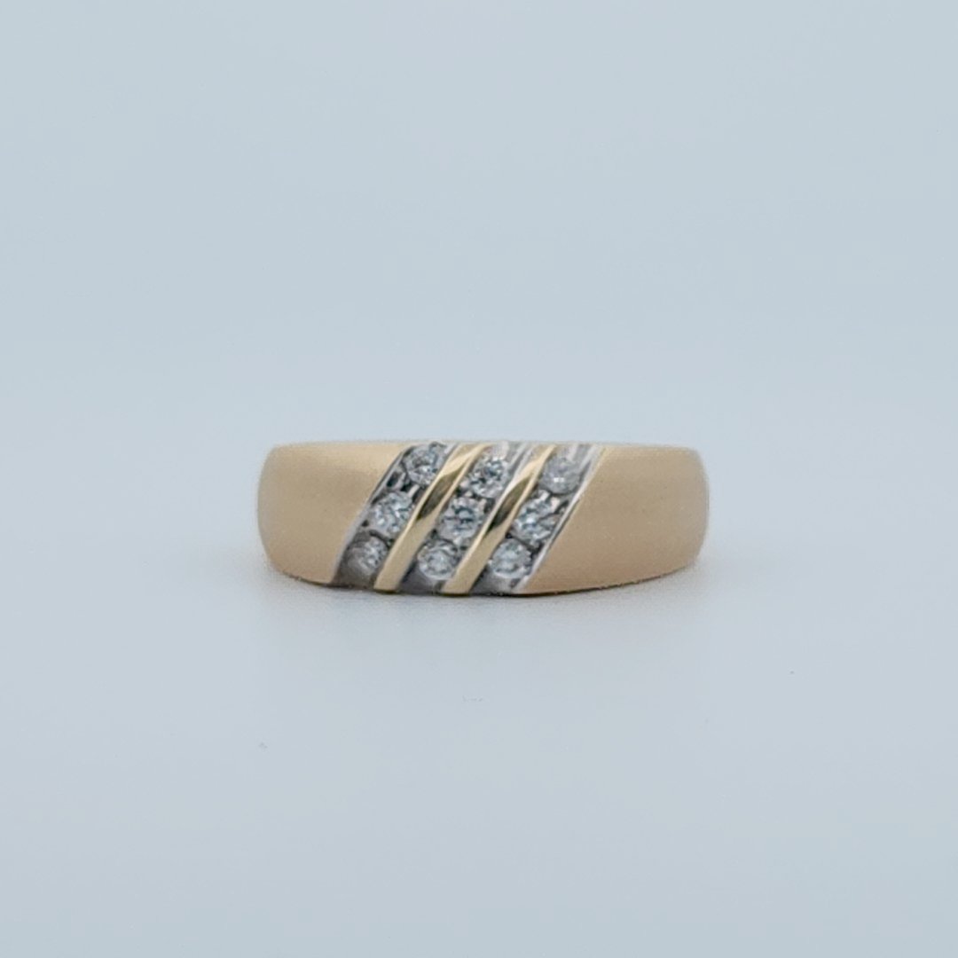 Gents Ring, Natural Diamonds (1/3CTW)G/VS2, 14K Yellow Gold