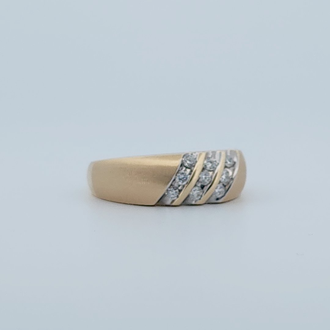 Gents Ring, Natural Diamonds (1/3CTW)G/VS2, 14K Yellow Gold