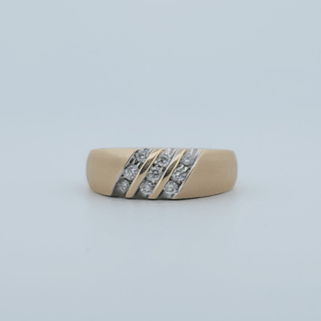 Gents Ring, Natural Diamonds (1/3CTW)G/VS2, 14K Yellow Gold
