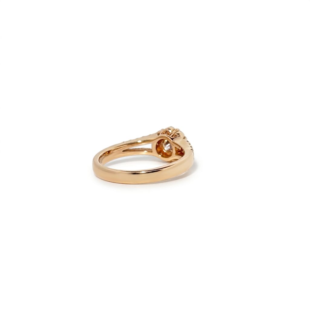 0.81ct Natural Diamonds, Women Rings, 18K Yellow Gold