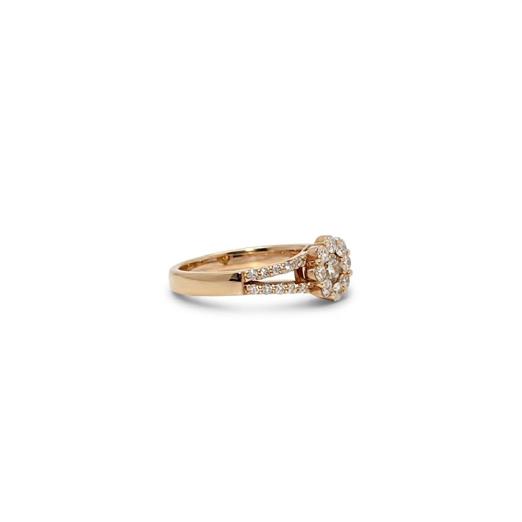 0.81ct Natural Diamonds, Women Rings, 18K Yellow Gold