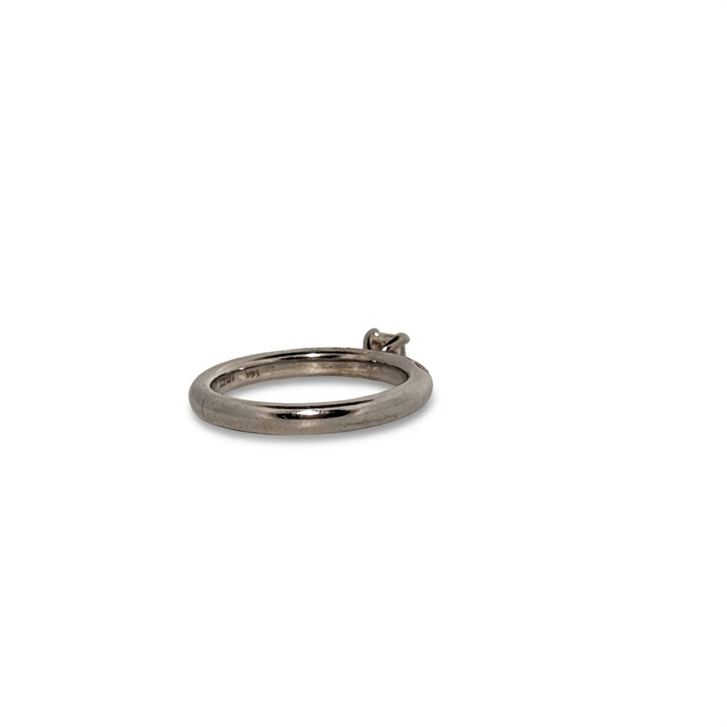 Women Solitaire Ring, Natural Diamonds 0.50 CT TW, H/SI1 14K White Gold
